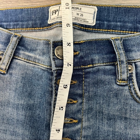 Free People Women’s Button Fly Skinny Jeans size 26 - Picture 10 of 11